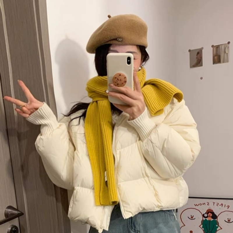 小虎牙 运补6-8 美拉德系棒球领棉服女短款2025冬季棉服【502】