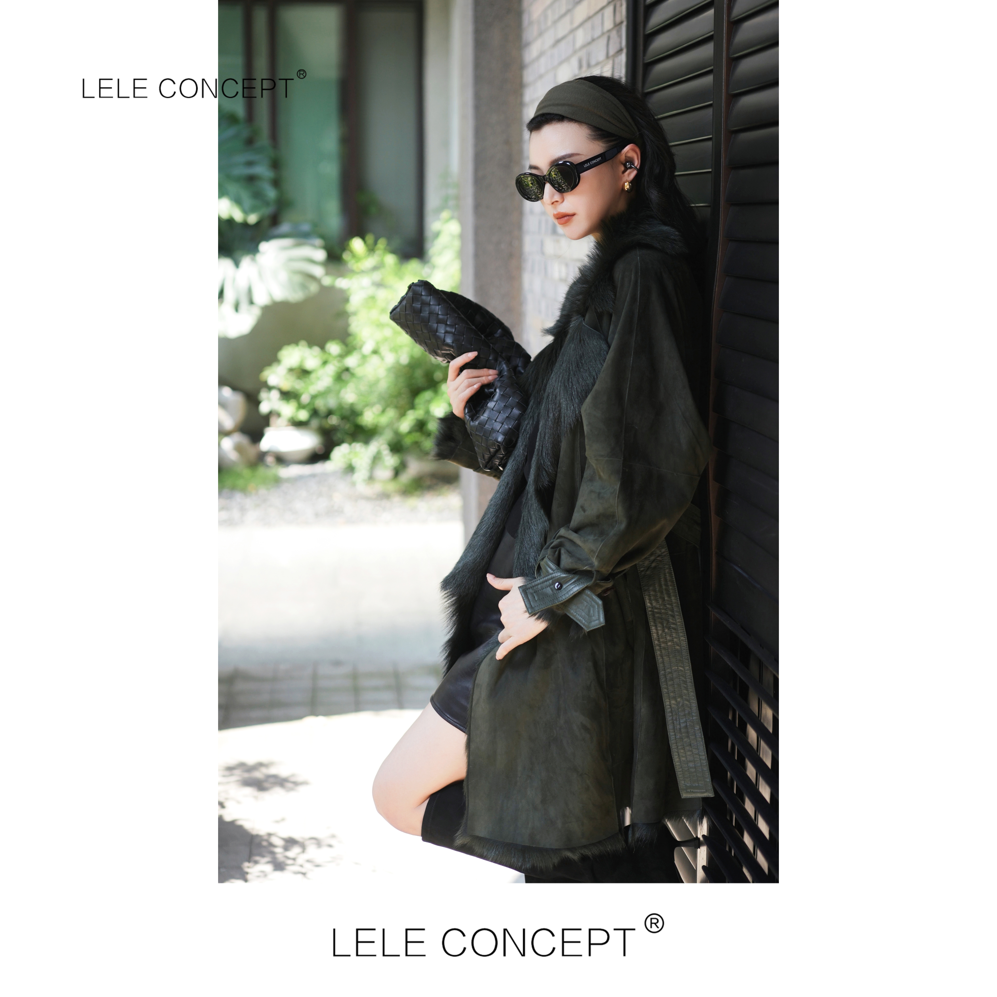 LELE CONCEPT｜【如一】冬都市轻奢走秀款皮毛风衣皮毛一体Y0470
