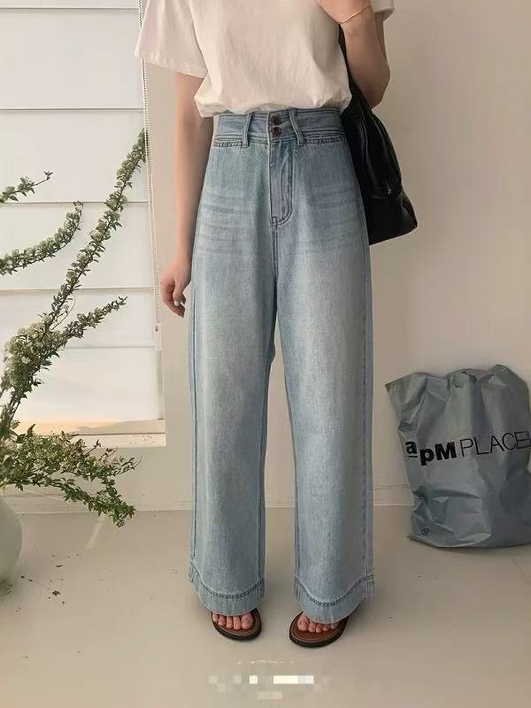 小妳XiaoNi———（夏款直筒牛仔裤1420613）