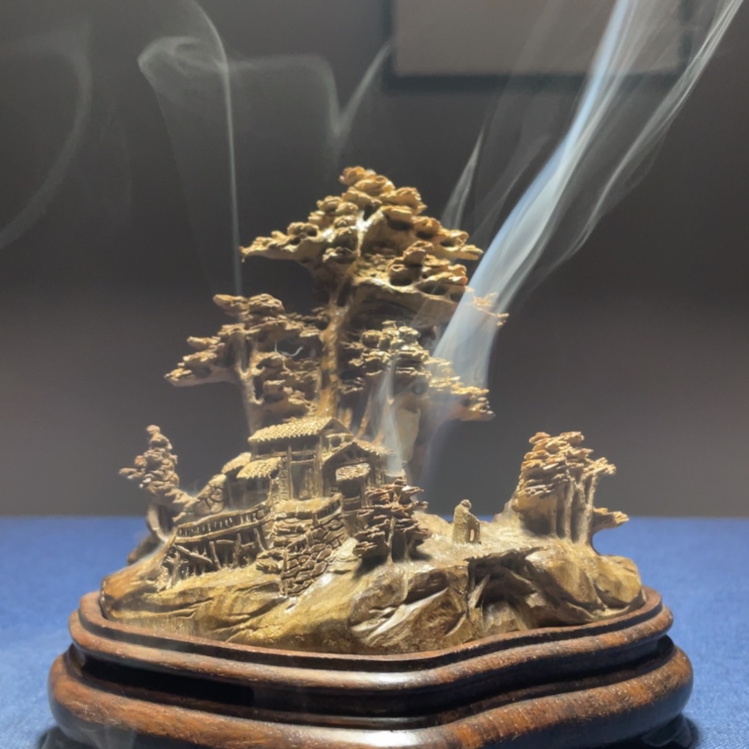 木虎*香炉楠木抱石香炉