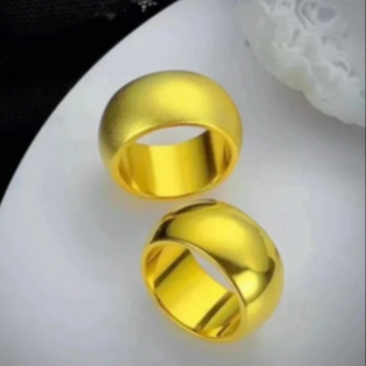 合金戒指 12m素圈闭口光面磨砂戒指