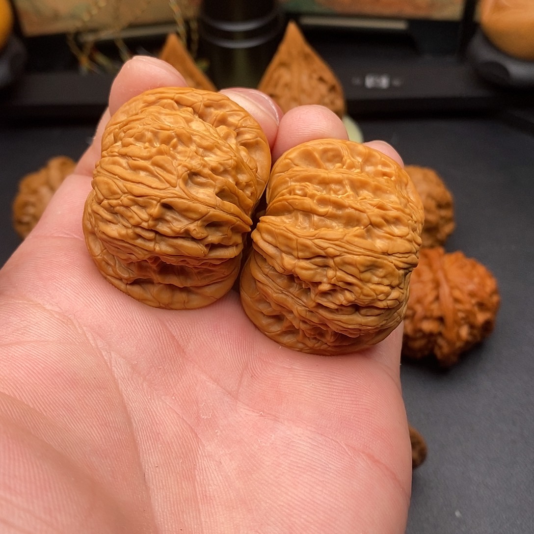 文玩核桃把件磨盘42尺