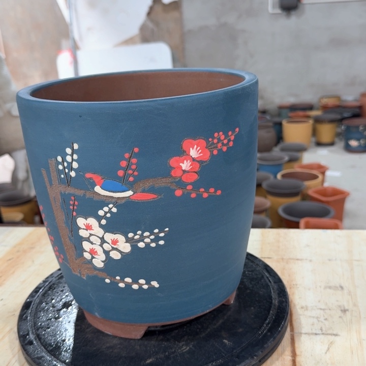 紫砂紫砂花盆d c c b b