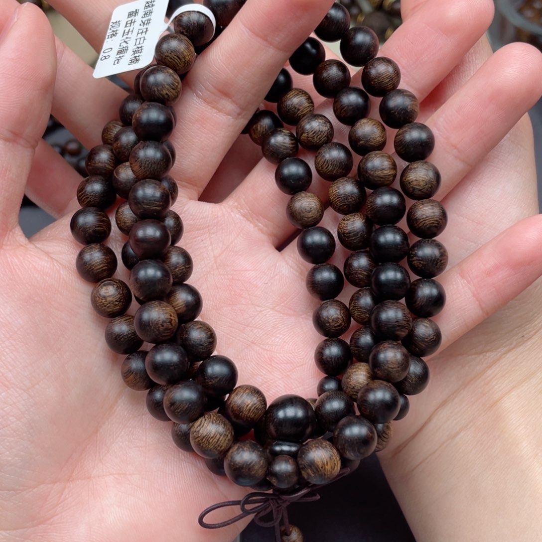 【闪购商品】沉香手串越南芽庄白棋雷击玉化瘤疤沉水 0.8