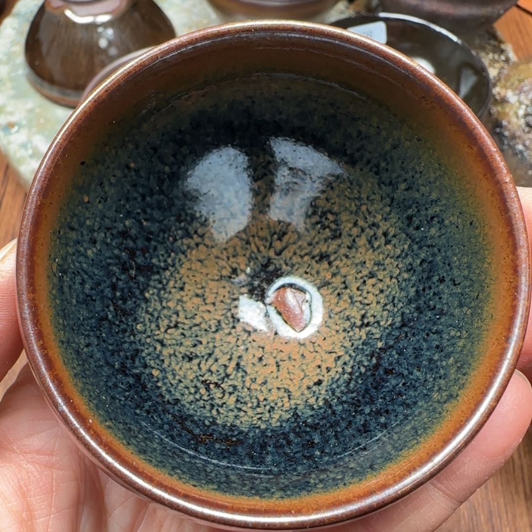 柴烧建盏茶盏茶杯844