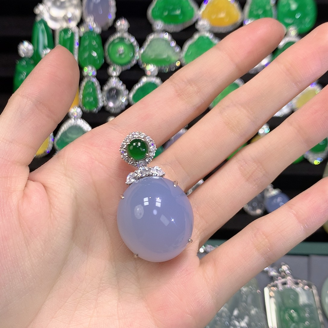 S***珊玛瑙/玉髓银S925镶嵌颈饰