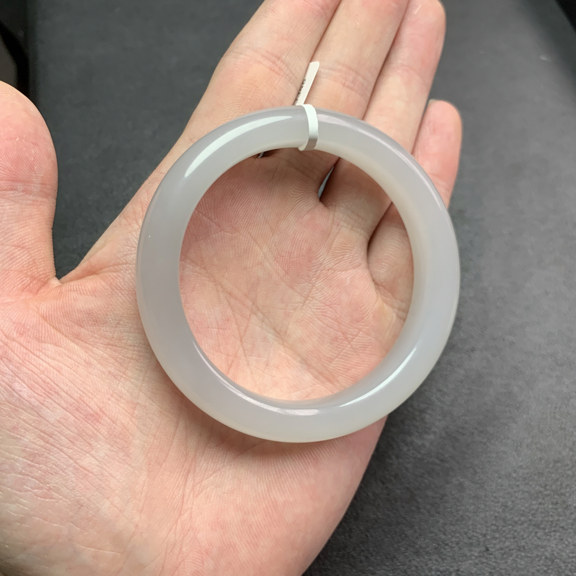 和田玉青海料烟紫手镯CJ346 55.6x11.2x8.5