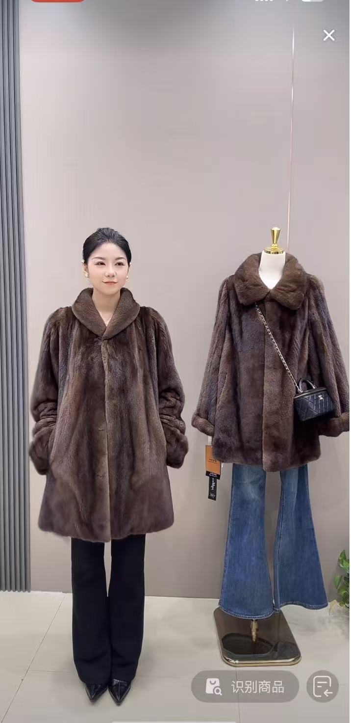 052420【圣世皇妃】“小画报夫人“高级感貂皮大衣