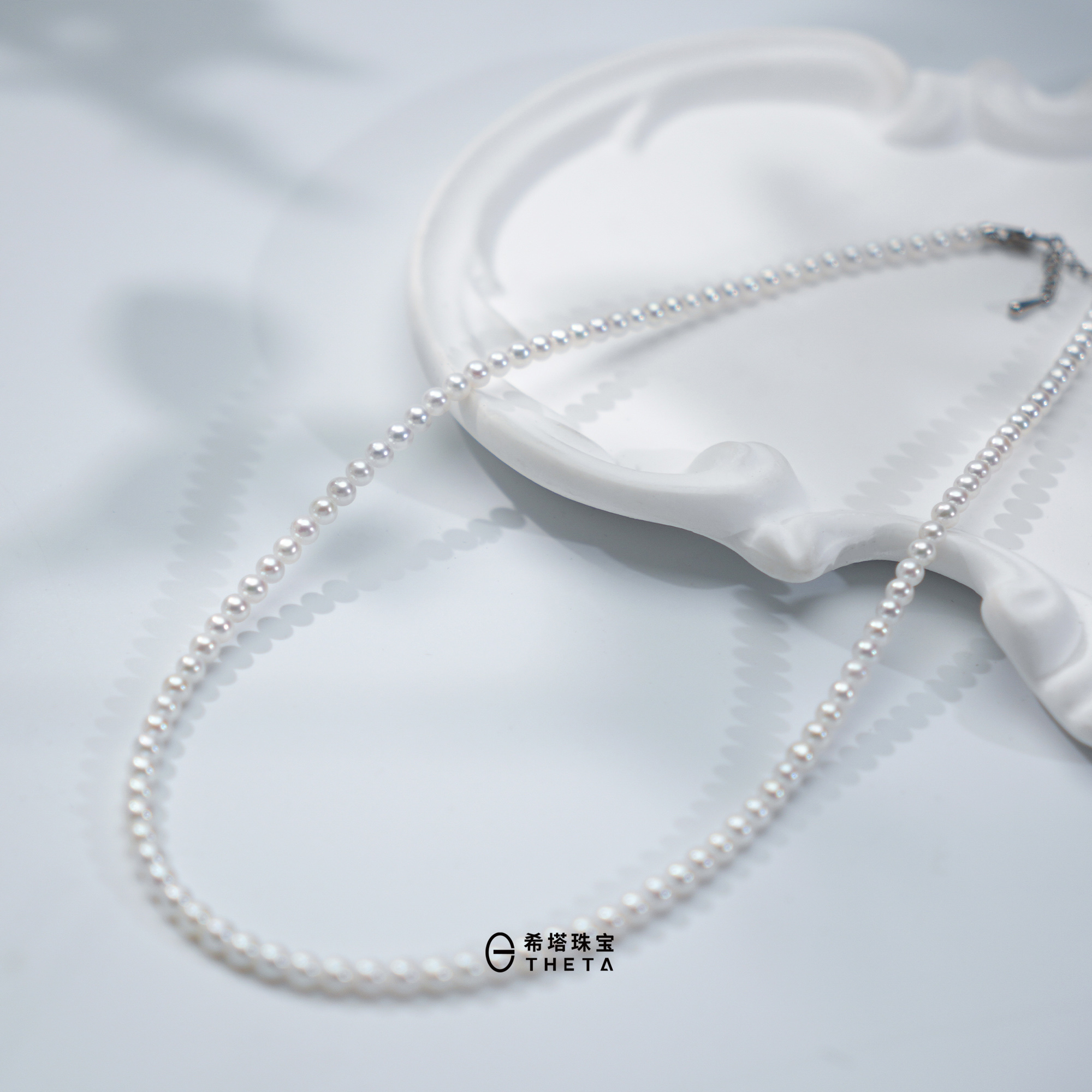 【憨姐专属】极光淡水ak珍珠小米珠项链时尚百搭项链3-4mm