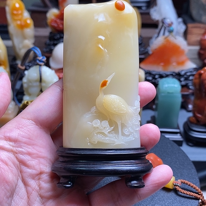 C***9寿山石寿山结晶巧色汶洋石 一品当朝摆件