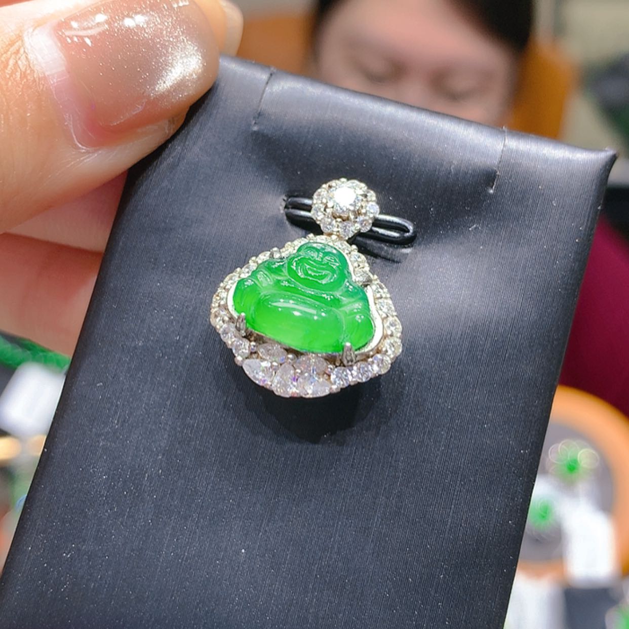 【闪购商品】翡翠银S925镶嵌颈饰2柒姐