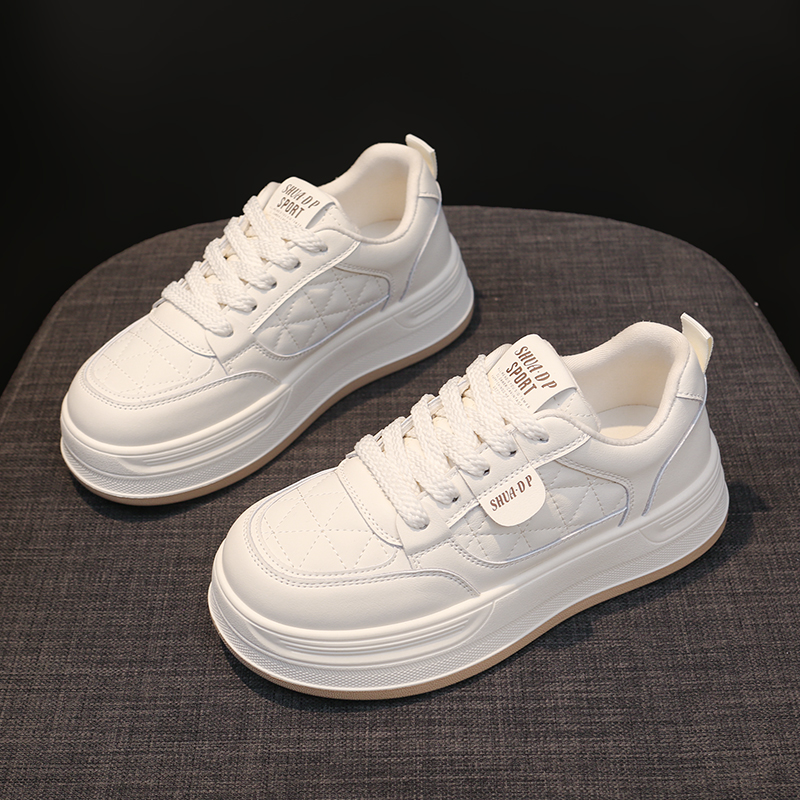 【花本纯】欧若风秋冬季新款真皮休闲小白鞋舒适百搭时尚品牌女鞋