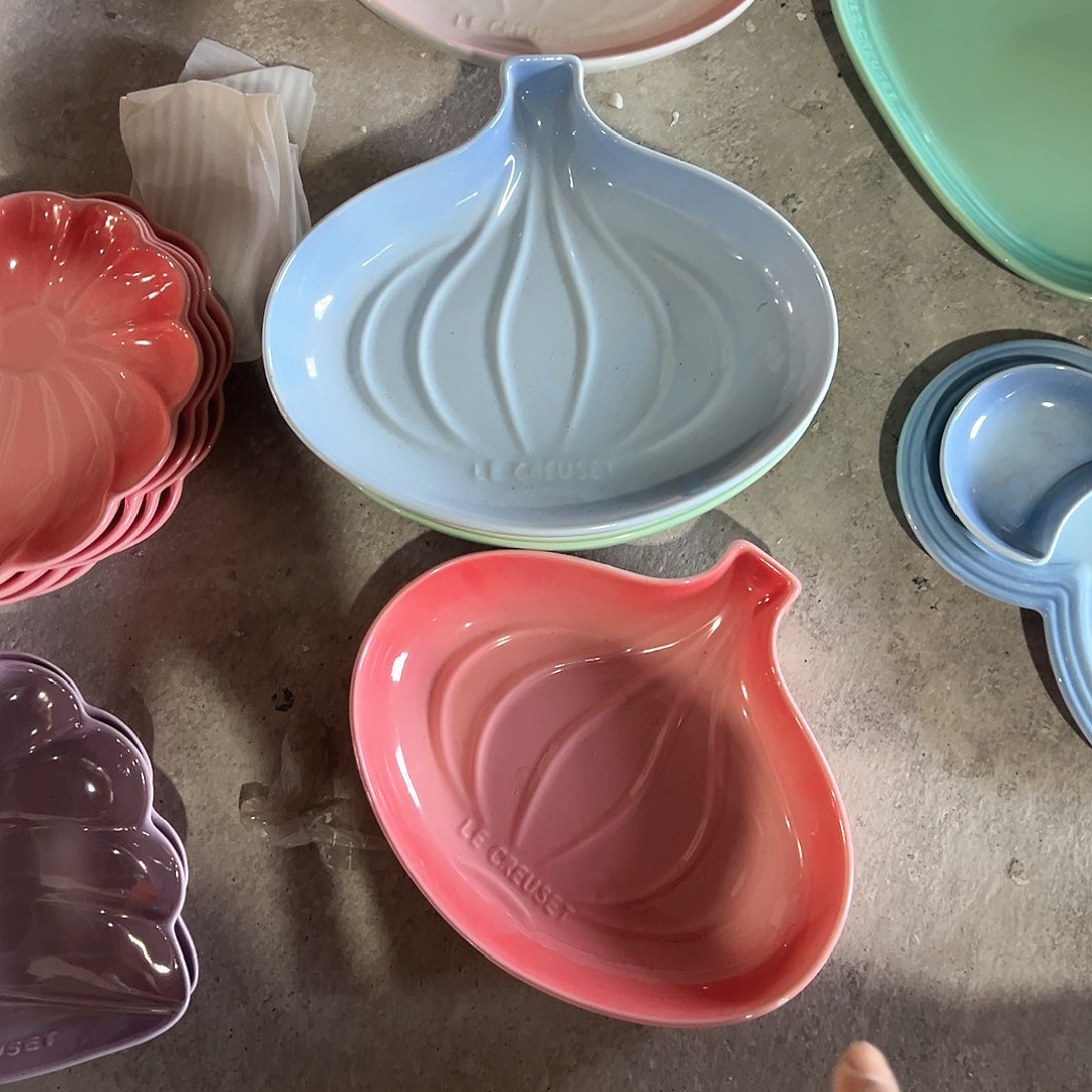 陶瓷 微 洋葱盘 粉 天蓝色