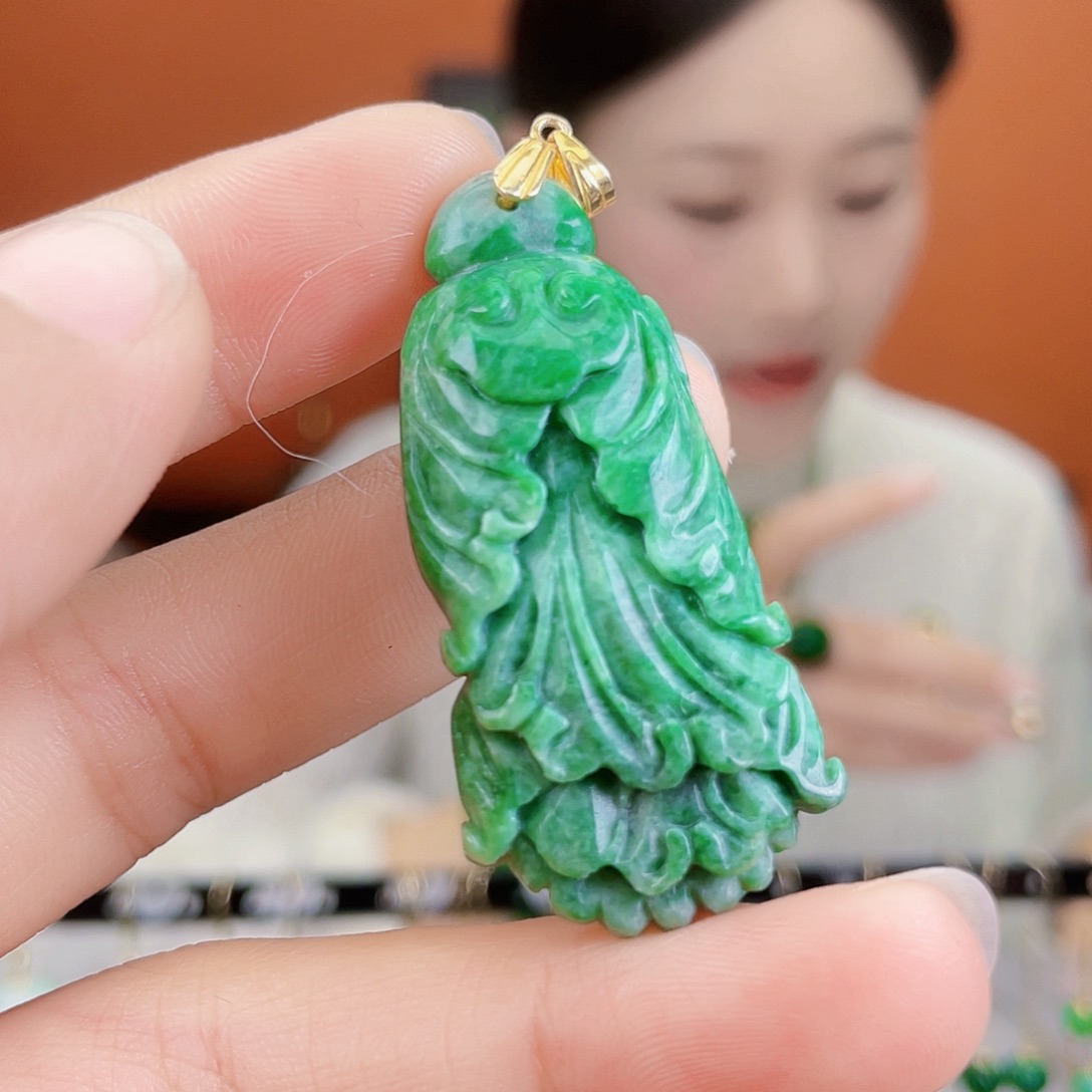 翡翠未镶嵌耳饰饰品