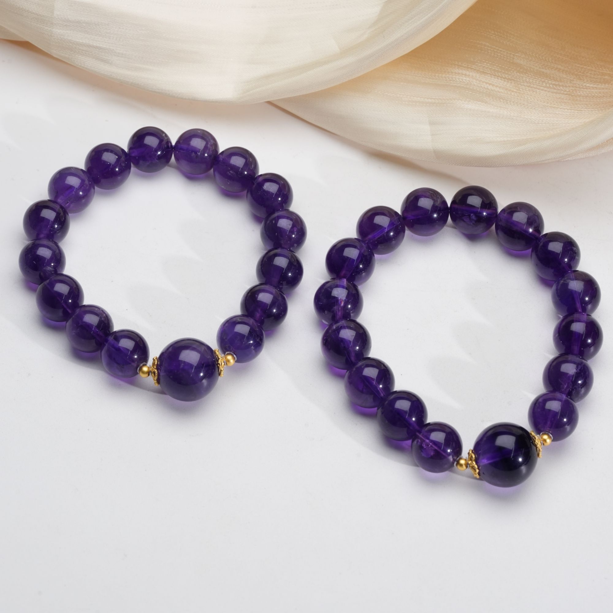 【小北好物】紫水晶DIY单圈手串约12mm+【多样性发一件】QL15X414