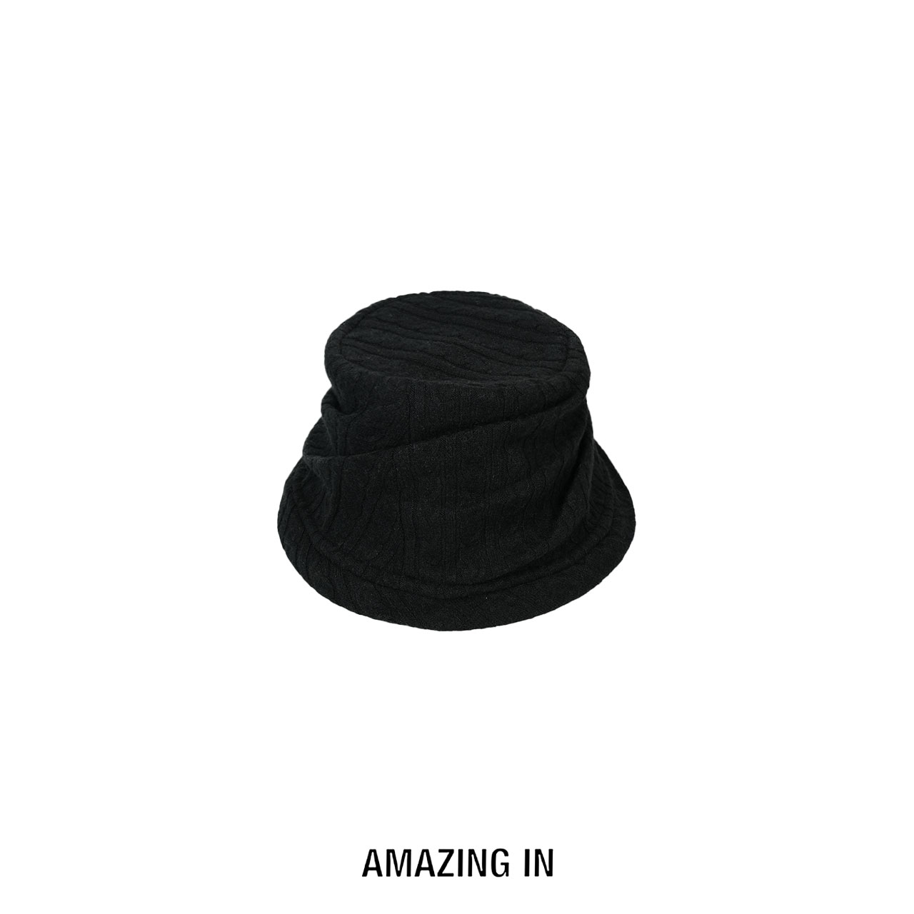 AMAZING IN | 羊毛 | 麻花细毛绒渔夫帽女A251205-AI5CDHT0009