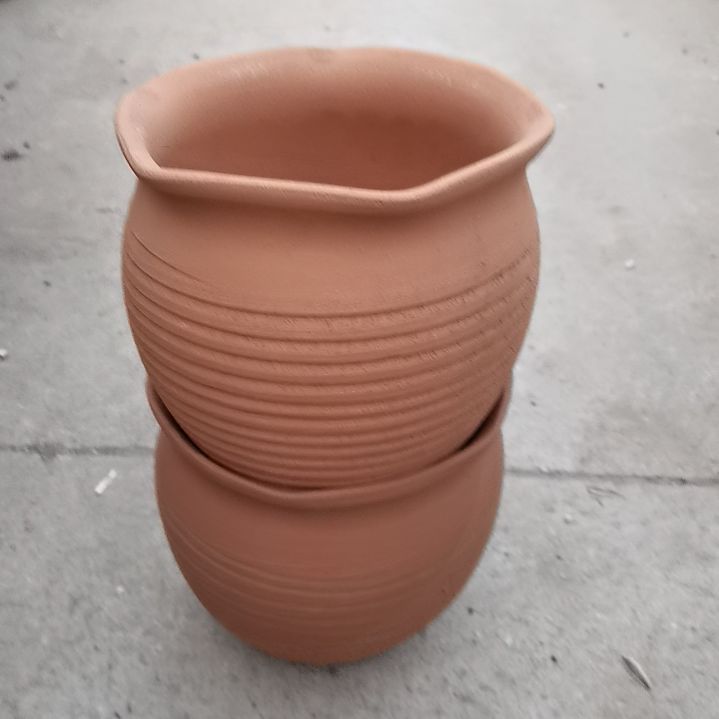 红陶19/19瑕疵两个盆