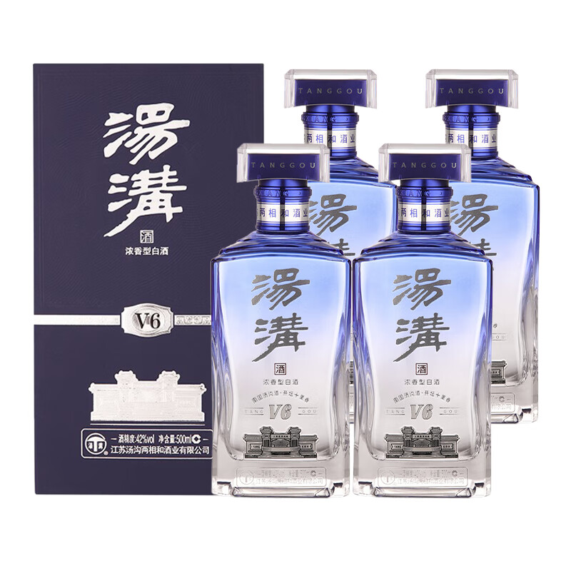 汤沟汤沟 V6 42度 500mL浓香型白酒节日送礼商务宴请江苏白酒42度
