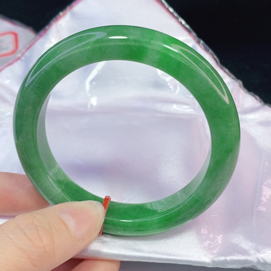 未镶嵌手镯翡翠54.8正圈