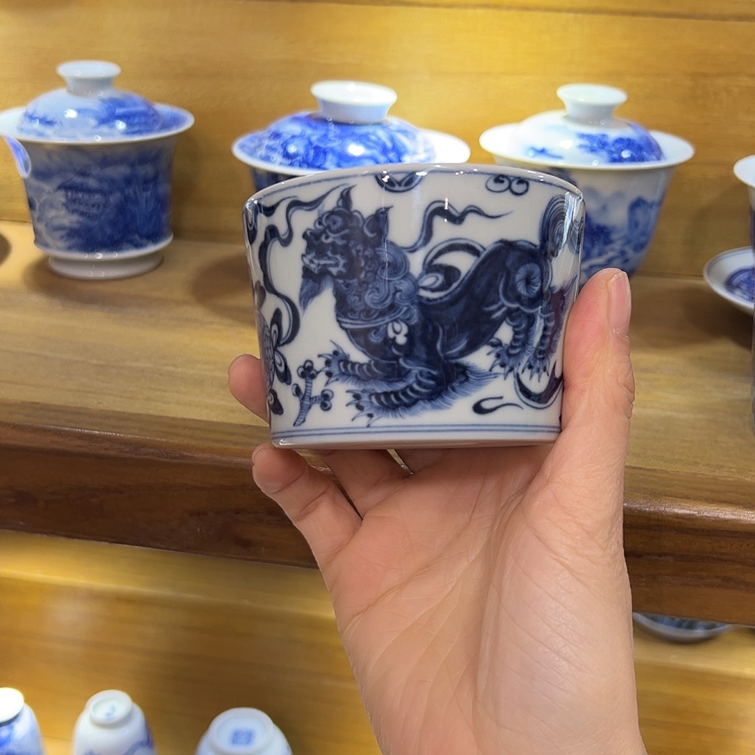 杯子双狮绣球杯子190毫升