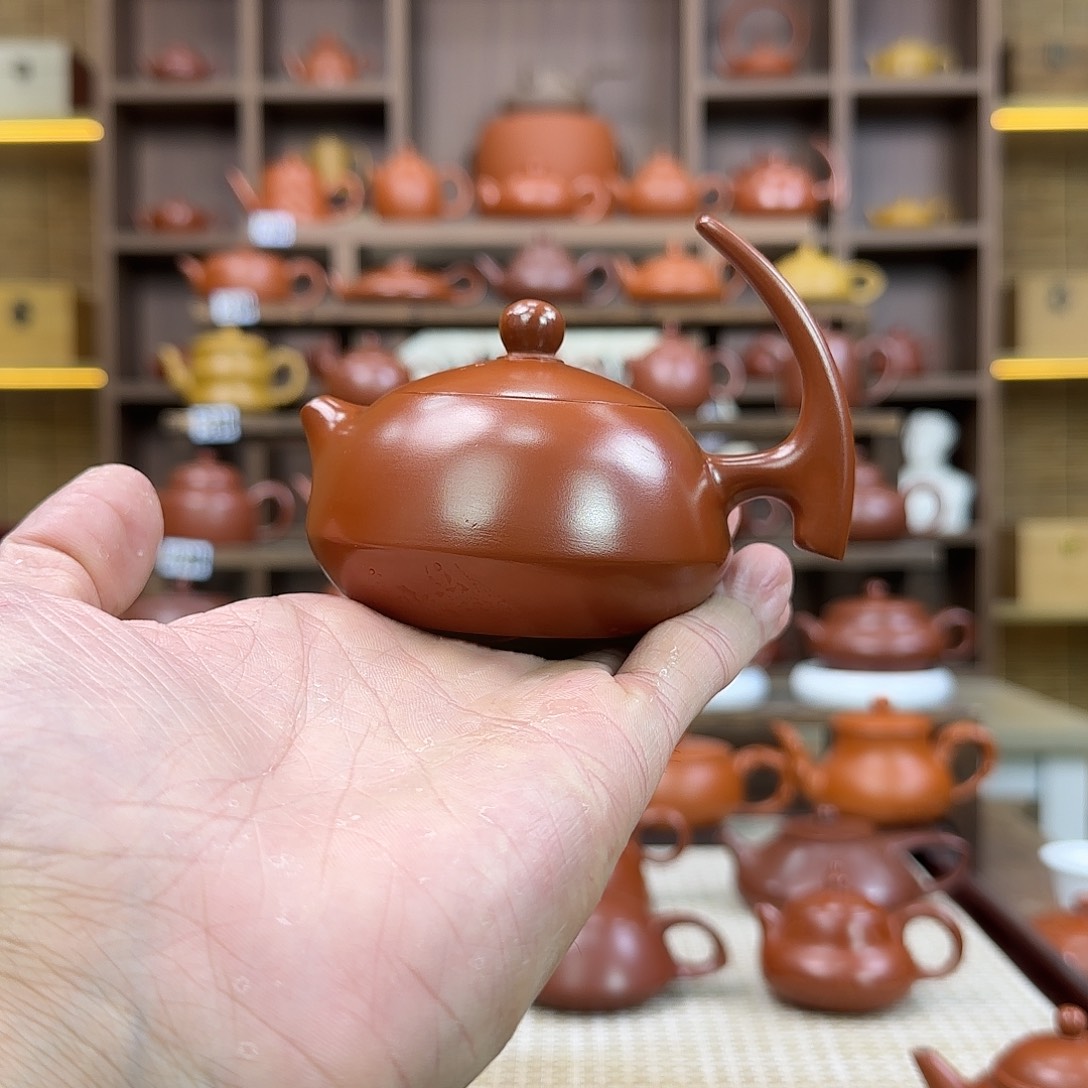 茶壶紫砂潮州手拉壶半把120cc