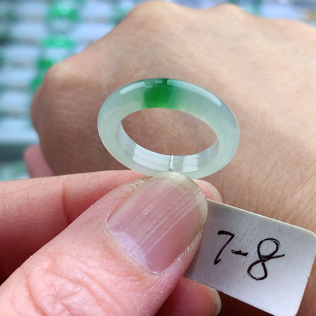 未镶嵌戒指翡翠7-8号