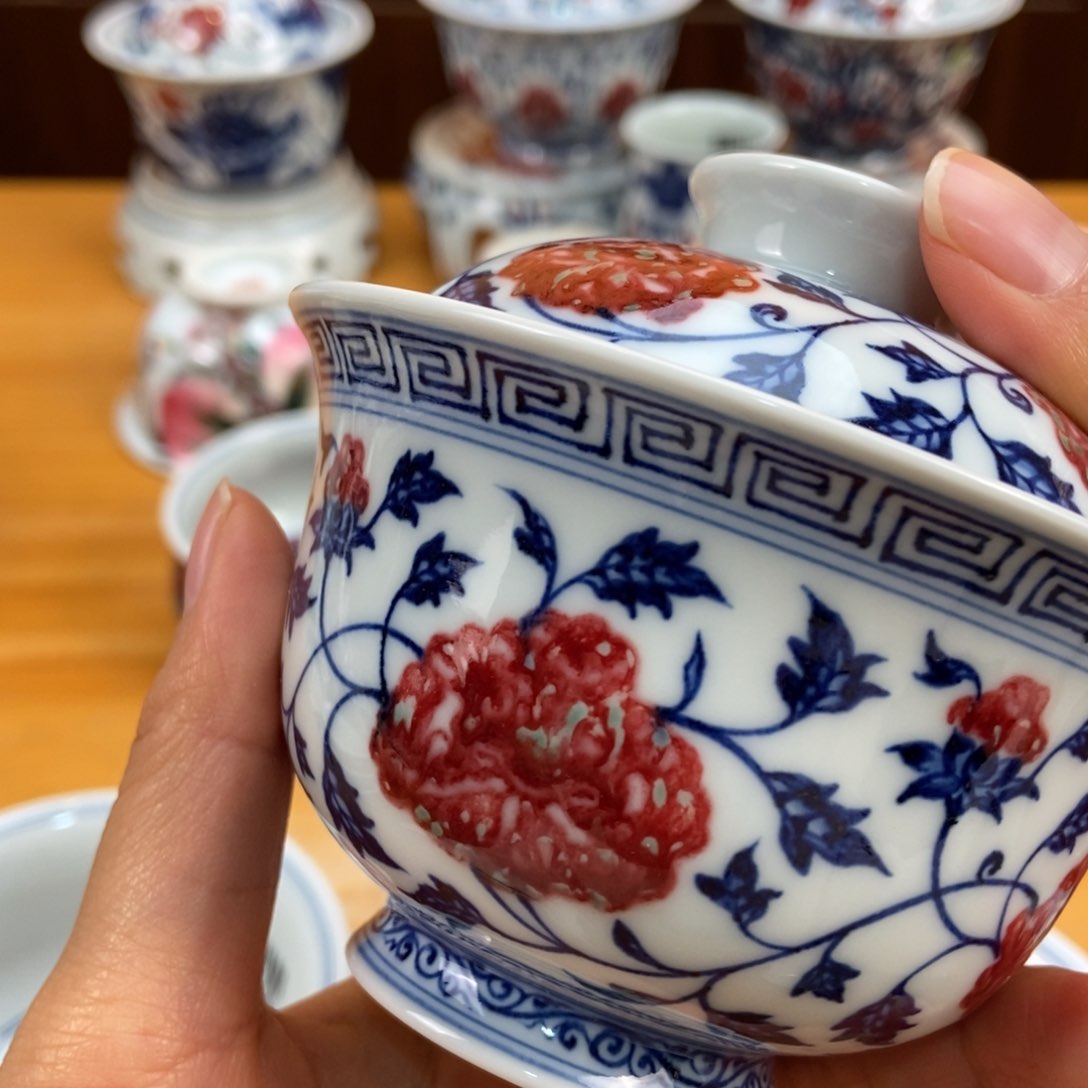 手绘现代茶具非古董