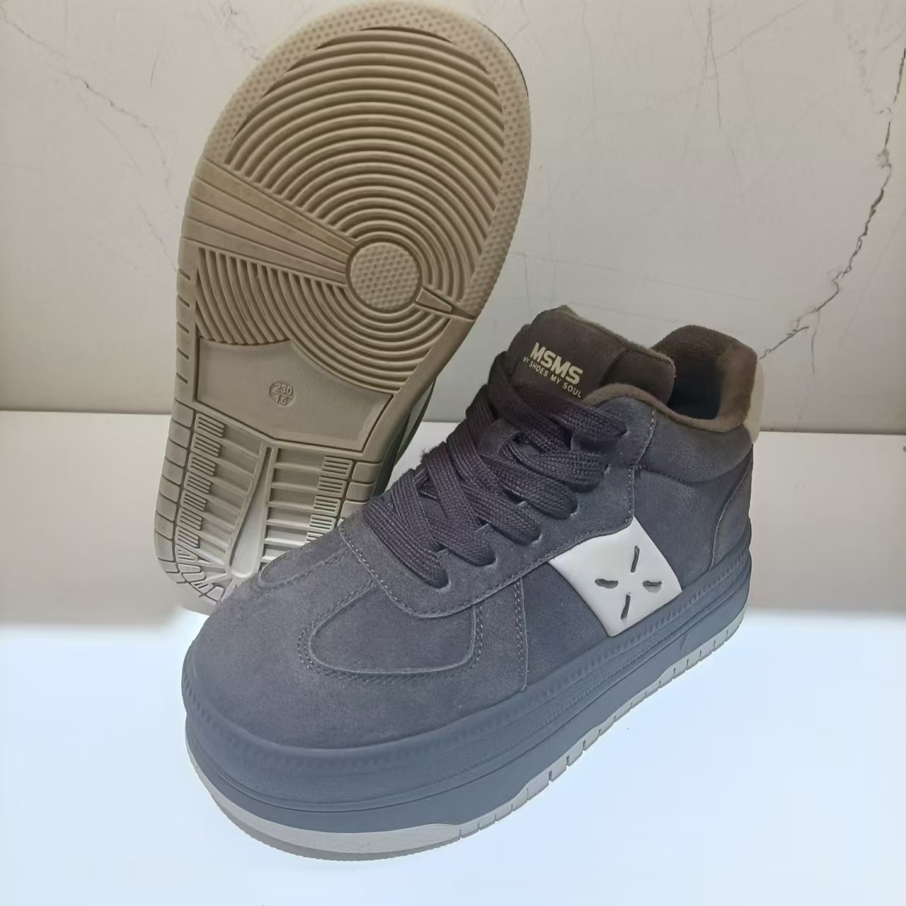 玛莎玛索时尚休闲鞋舒适高帮秋季秋冬韩版潮鞋运动鞋女鞋67-700