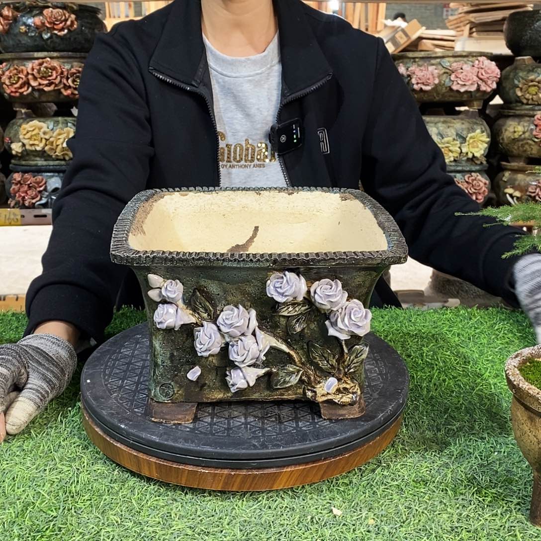 红陶青藤花器多肉花盆