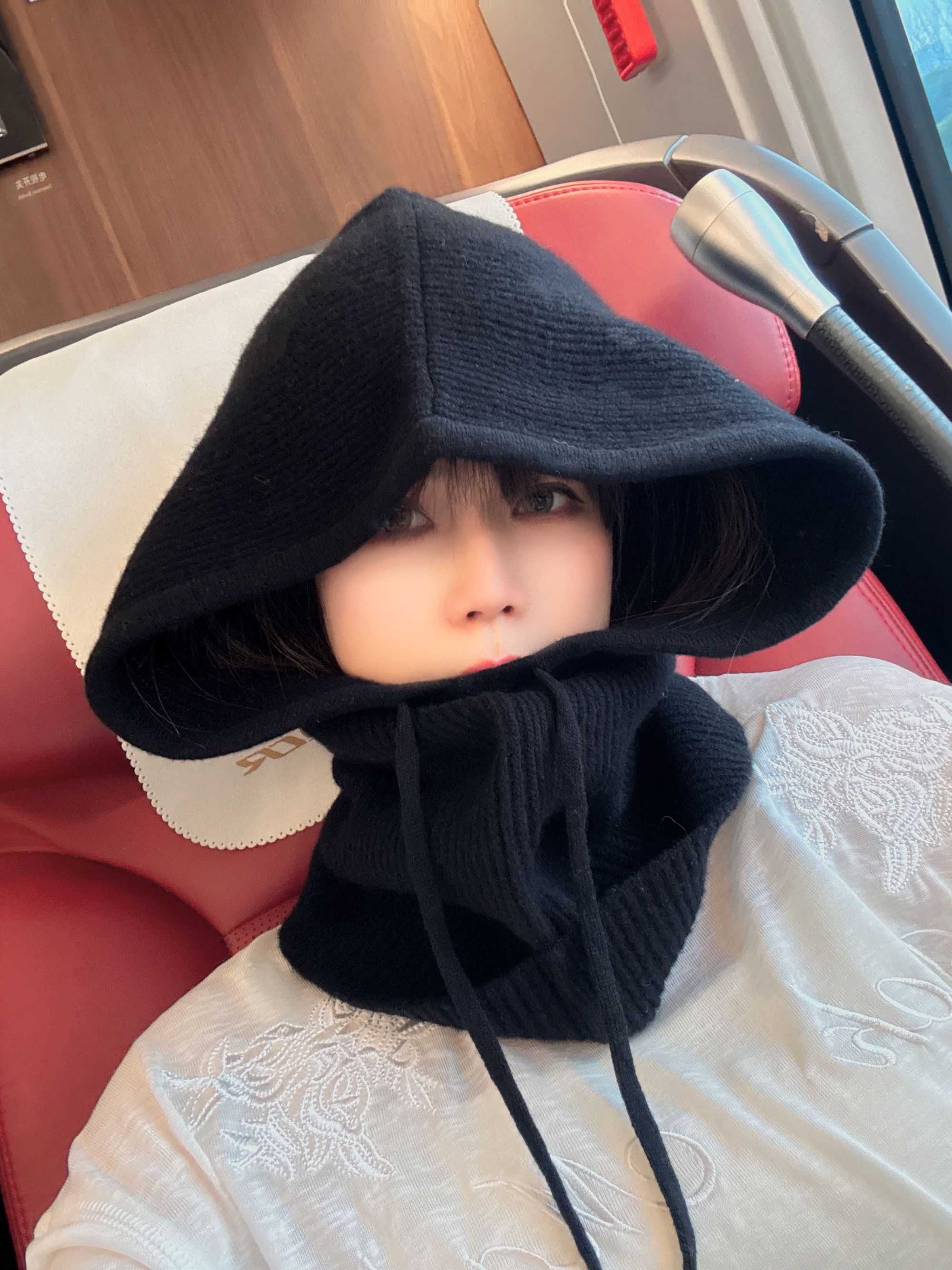 【俏韩---套头围脖帽】羊毛针织保暖时尚百搭秋冬彩色巴拉克拉法帽