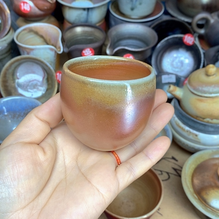 杯子全手工柴烧裸烧茶器