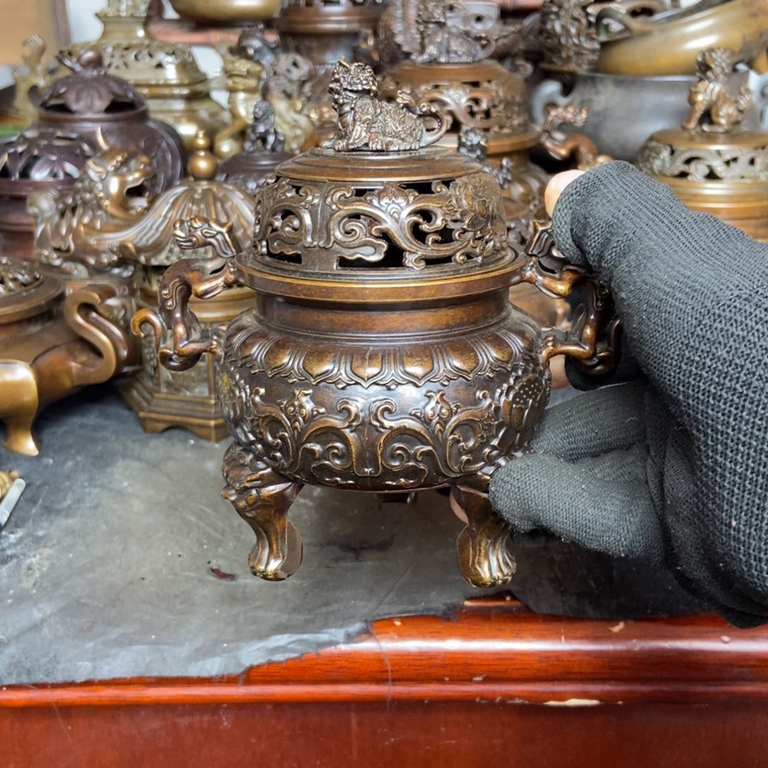 铜器工艺品摆件香炉摆件