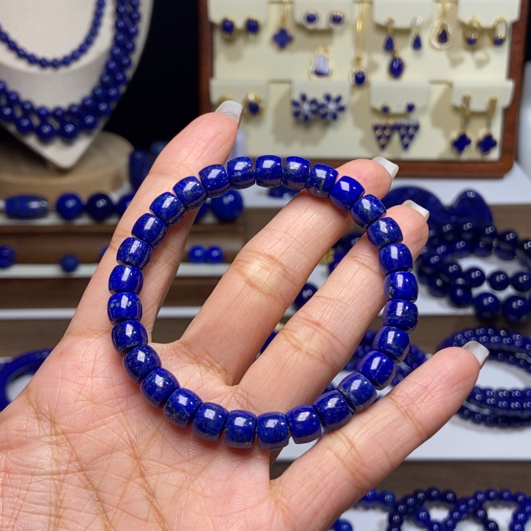 青金石未镶嵌老型直切7.5mm