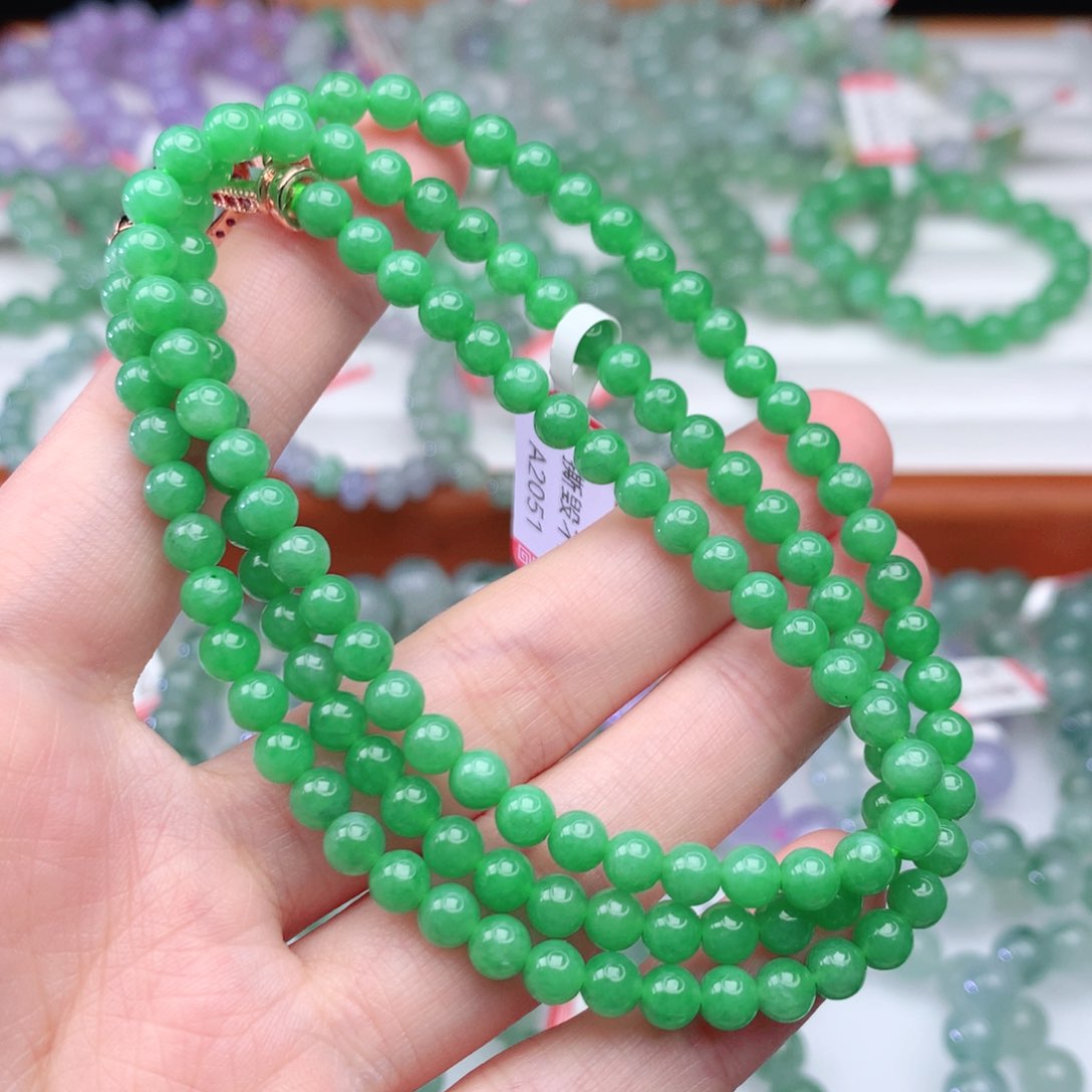 翡翠手链未镶嵌翡翠5mm