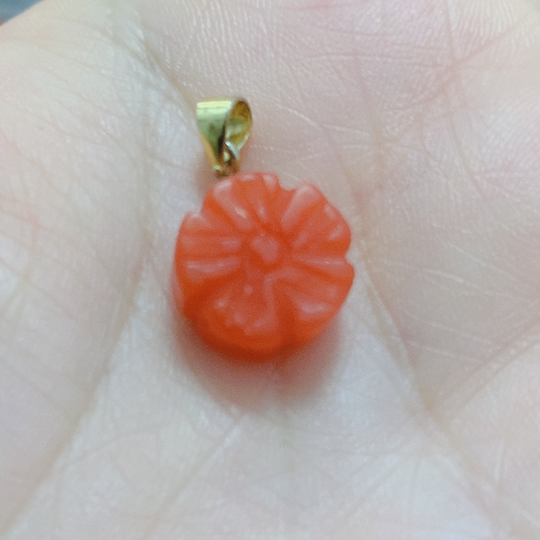 南红玛瑙银S925镶嵌吊坠(不含链)