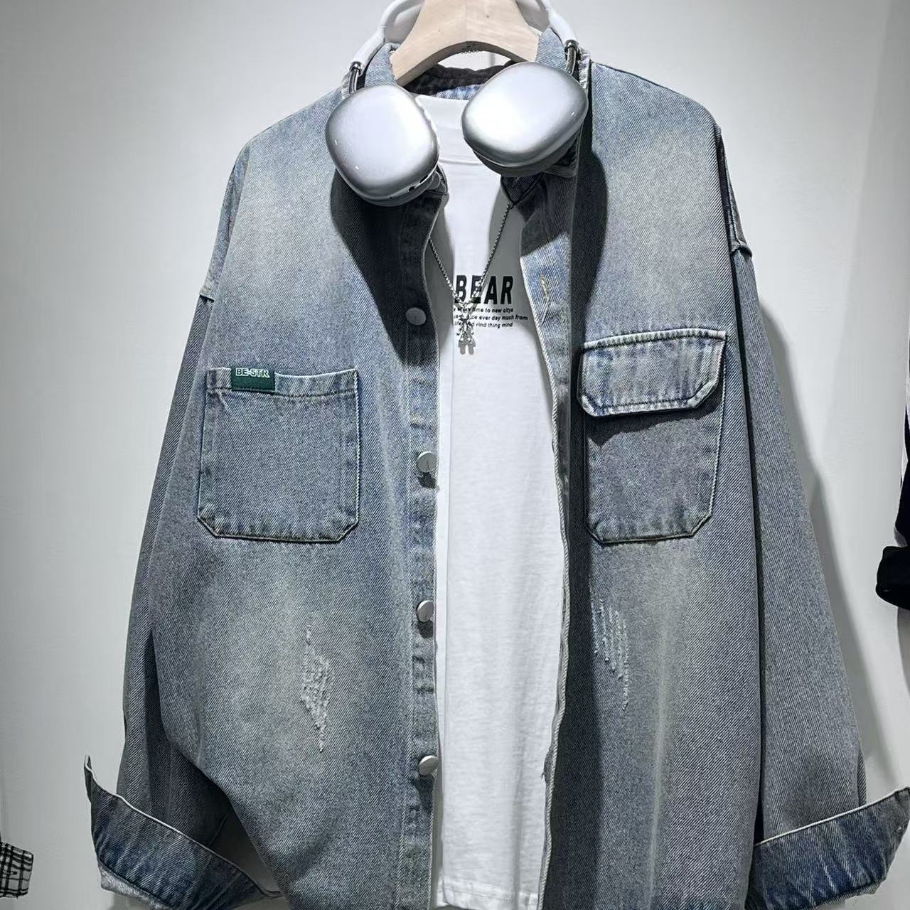 青少年男童男女男女同款软牛仔秋季2025外套 f5065