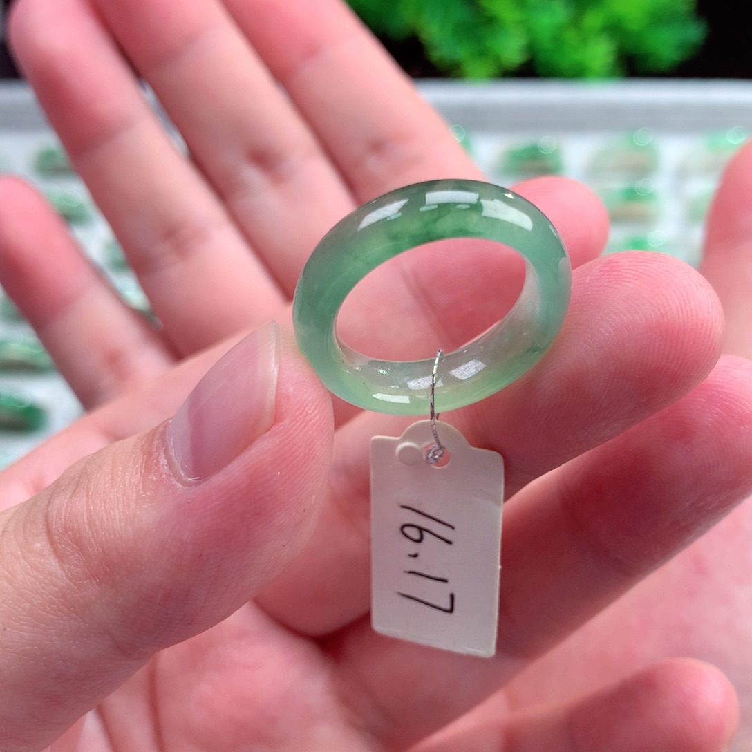 未镶嵌戒指翡翠༺****天然