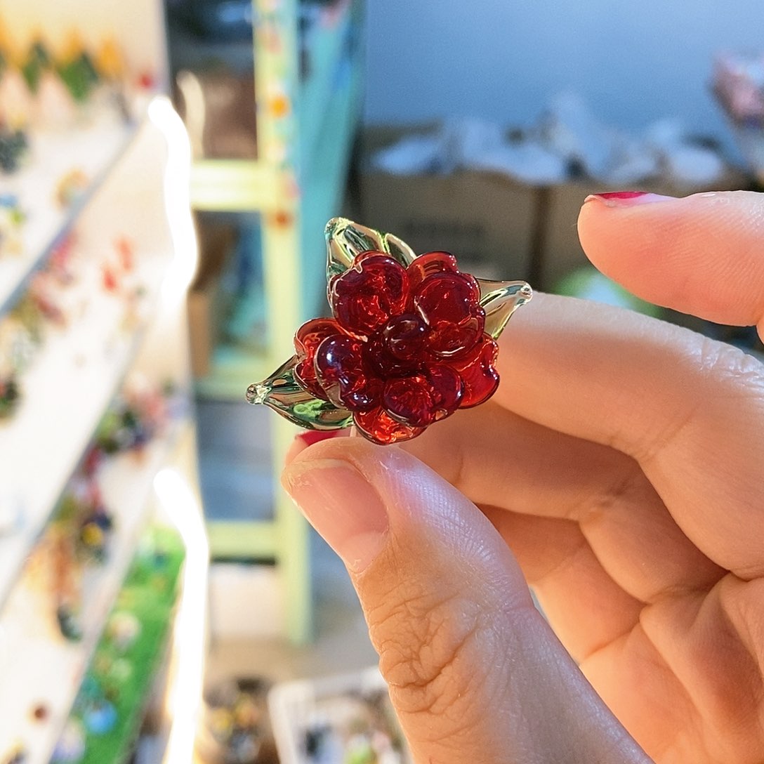 琉璃手工艺品戒指