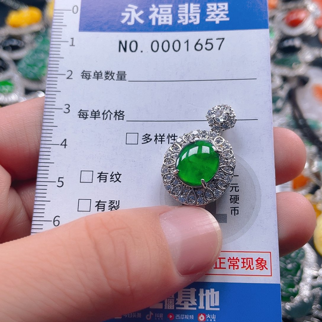 翡翠未镶嵌吊坠(不含链)