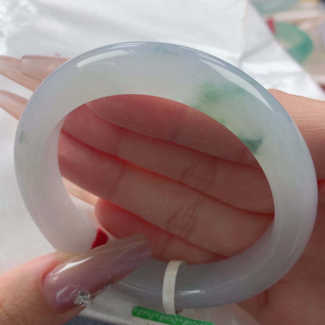 未镶嵌手镯翡翠缅甸天然翡翠A货53.7