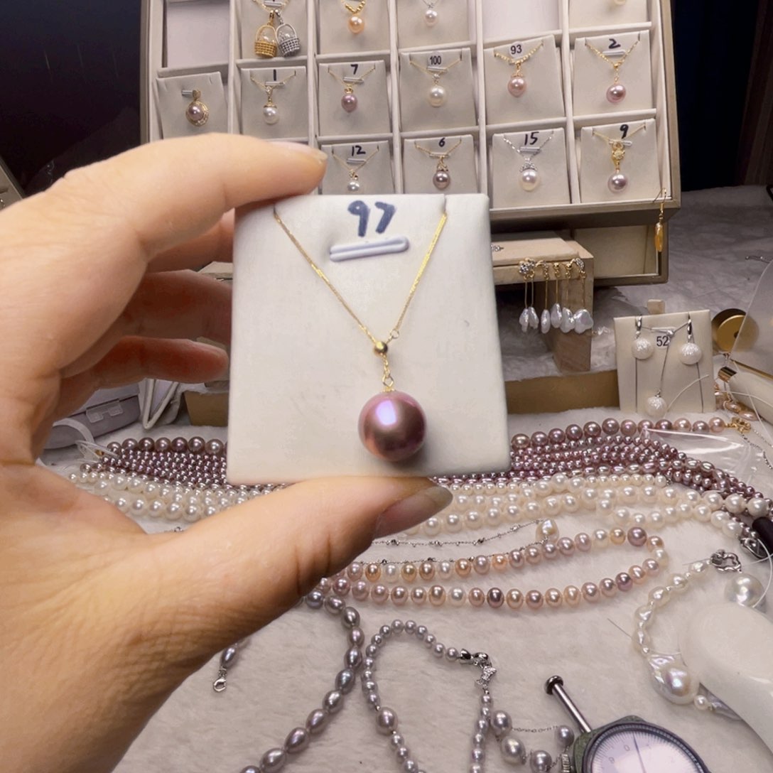 银S925镶嵌淡水珍珠珍珠首饰