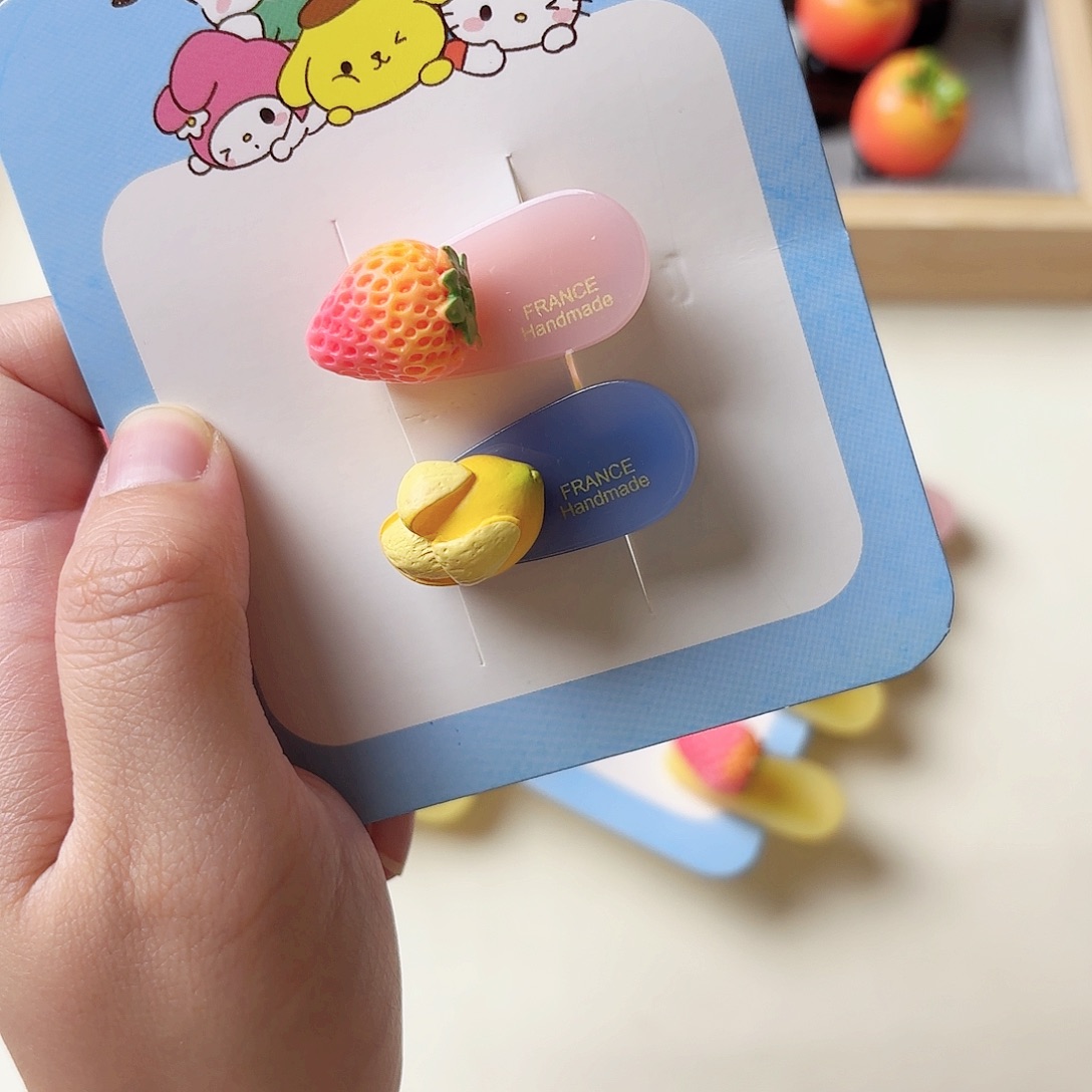 皮质铁合金芒果草莓鸭夹