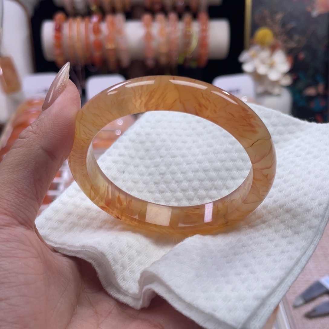 玛瑙/玉髓未镶嵌手镯53.8mm