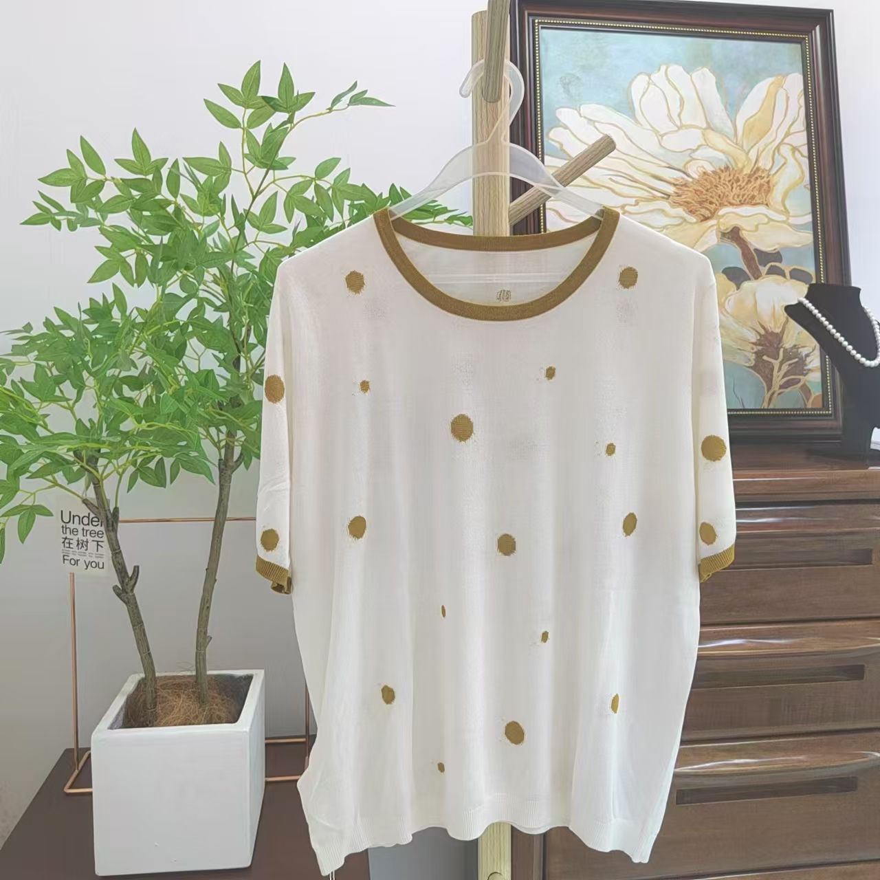 A  女士夏季亚麻针织衫62308