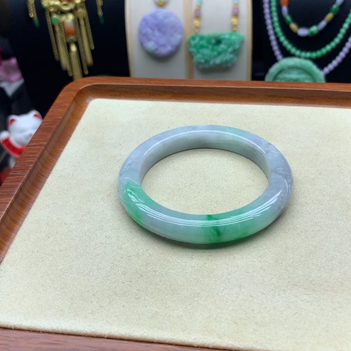 翡翠未镶嵌手镯翡翠手镯57.8