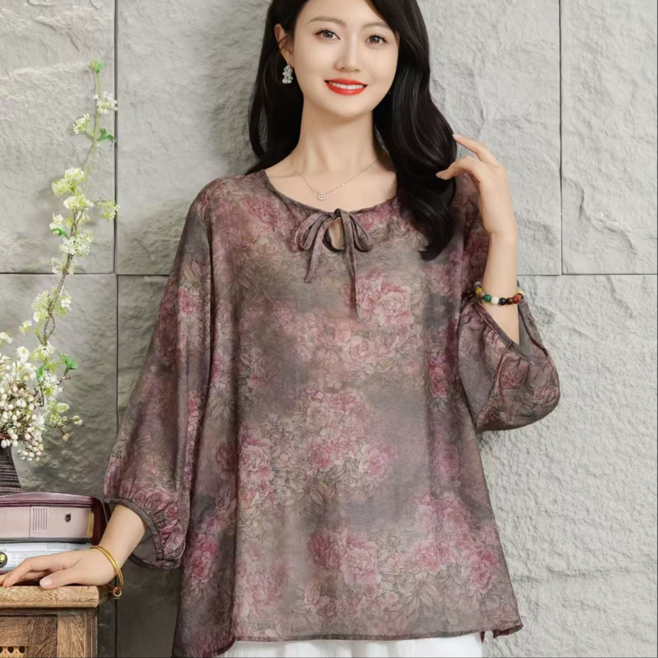 8741新款夏季时尚气质减龄显瘦T恤小衫QZ