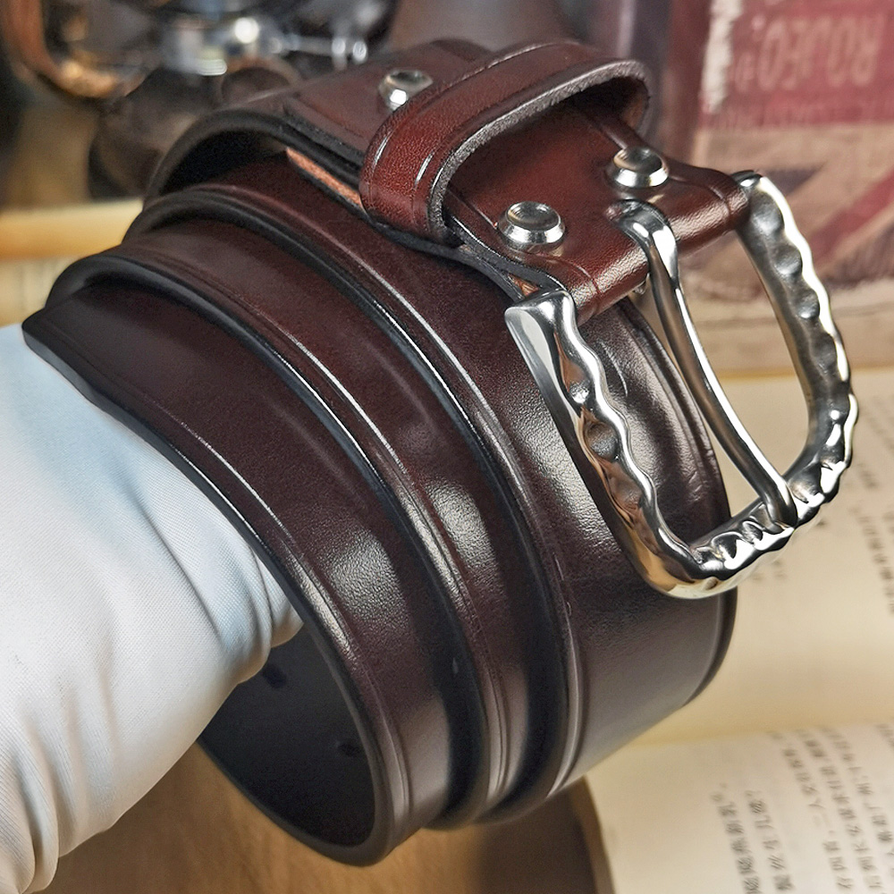 男士皮带头层牛皮不锈钢扣牛仔裤腰带时尚真皮裤带针扣休闲个性潮