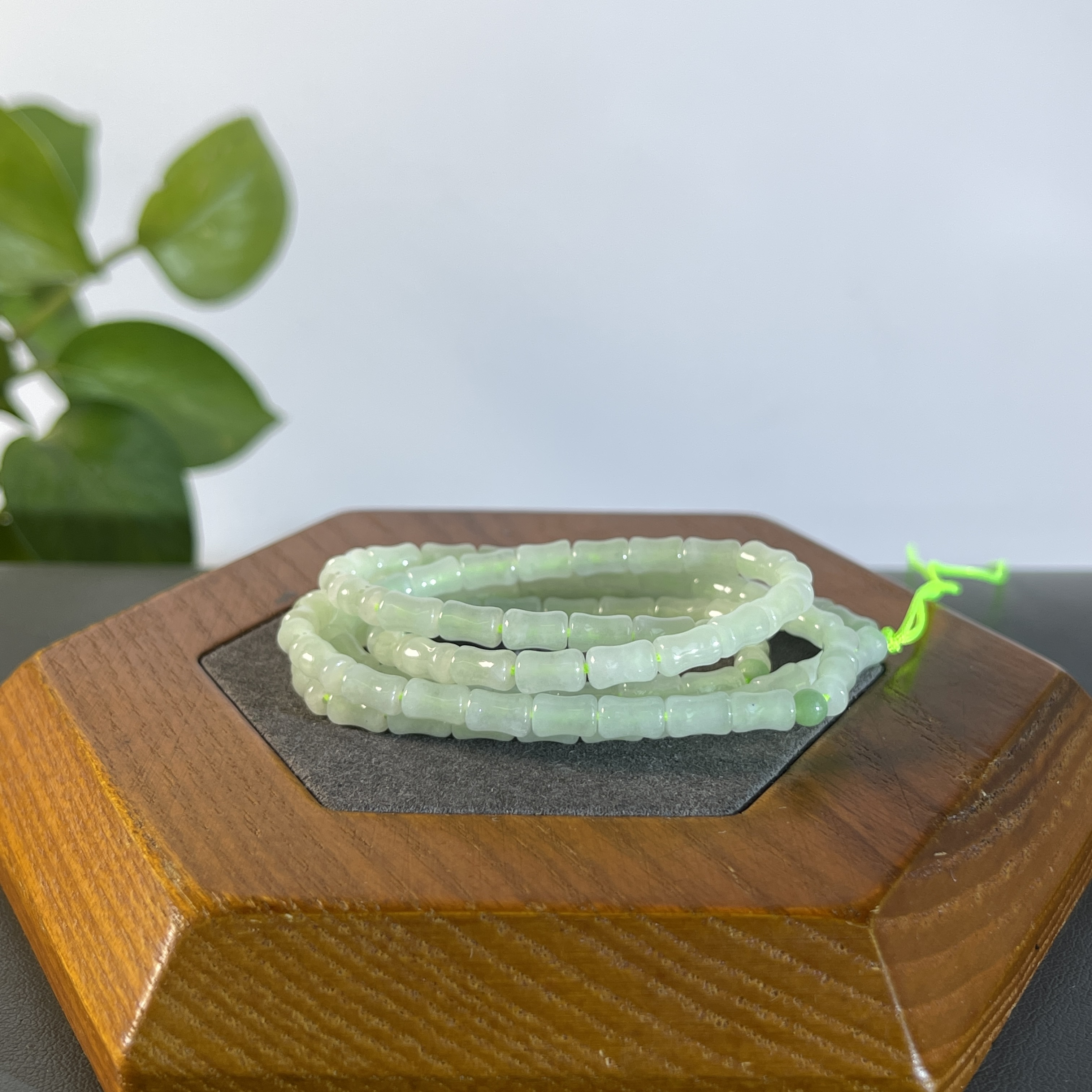 JXB26-010  天然缅甸A货翡翠 翡翠珠链