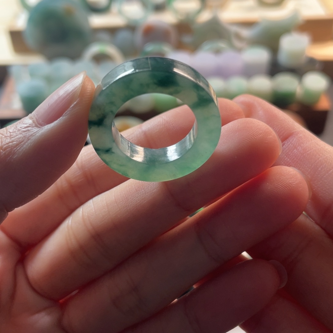 定制翡翠未镶嵌戒指13-18
