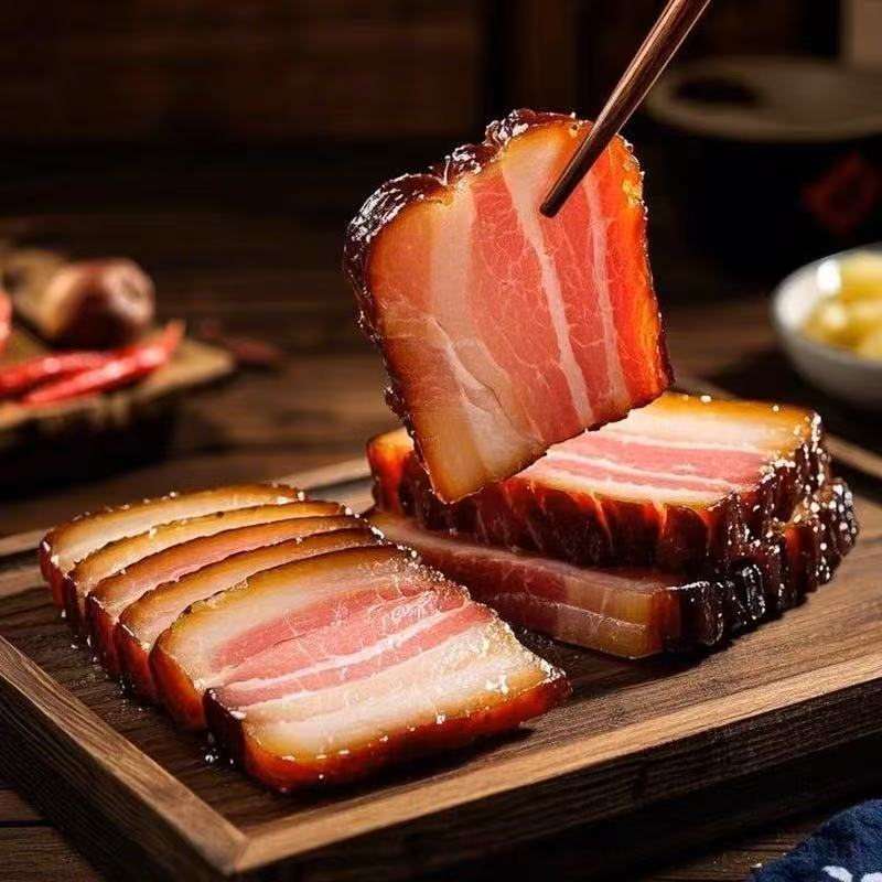 农家2斤正宗烟熏腊肉土猪肉五花腊肉柴火熏腊肉